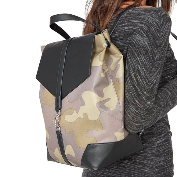 NEW Stella & Dot Ava Backpack Camo Green Grey Gym Bag Purse $128 main image 6